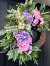 Lavender Hydrangea Wreath for Easter and Spring