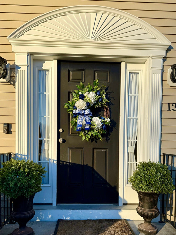 Chinoiserie Wreath for Year Round, Spring Decor