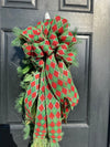Green and Red Diamond Christmas Tree Topper