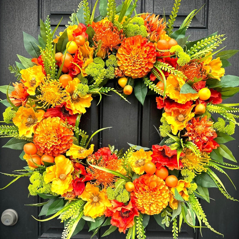 Vibrant Tropical Wreath for Summer