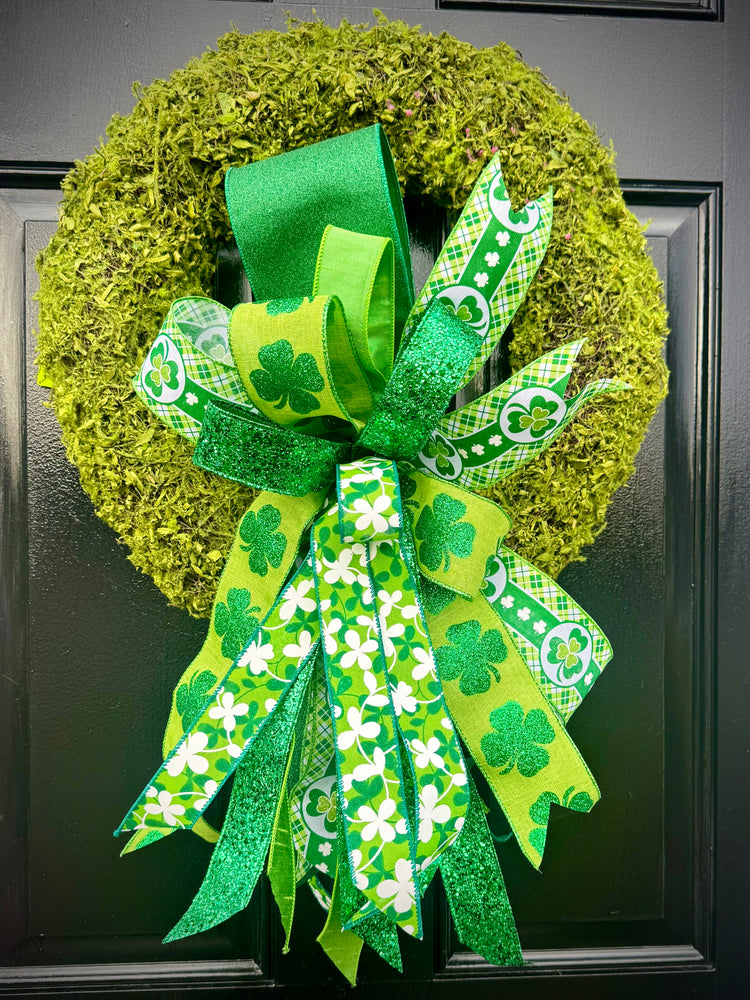 St Patricks Day Bow for Wreath