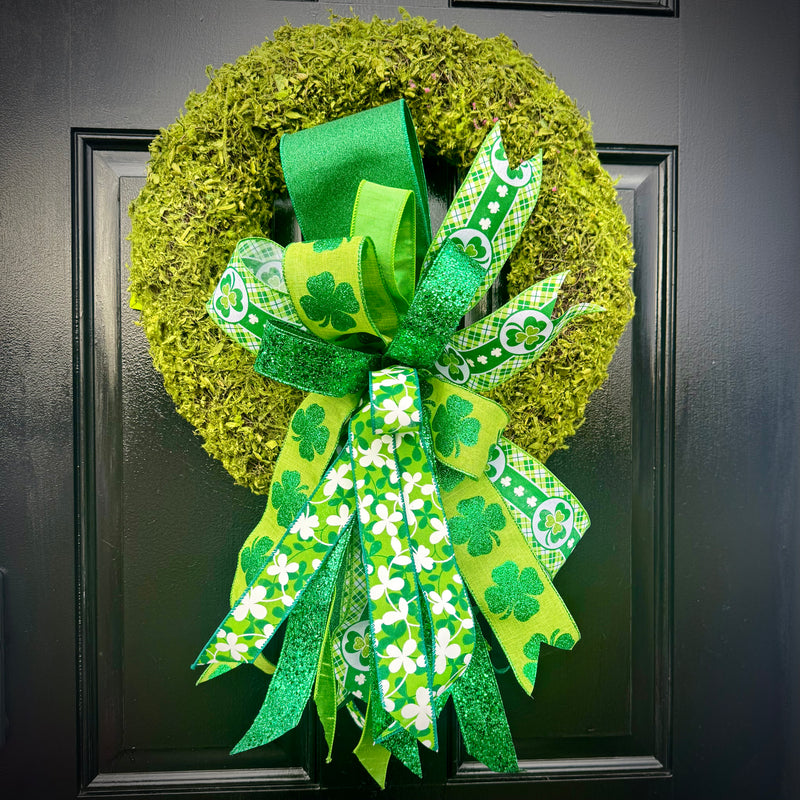 St Patricks Day Bow for Wreath