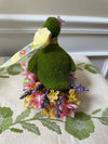 Moss Duckling with Colored Eggs for Easter
