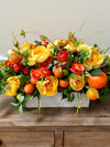 Citrus & Ranunculus Floral Arrangement for Summer