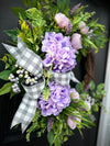 Purple Hydrangea Wreath for Summer and Spring