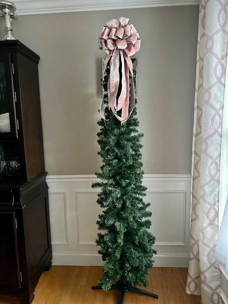 Luxe Magenta Duponi Tree Topper Bow for Winter