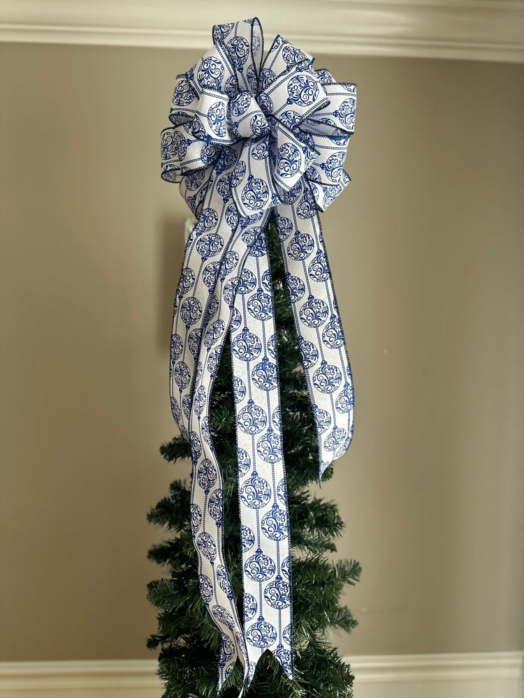 Chinoiserie Ornament Themed Tree Topper for Winter