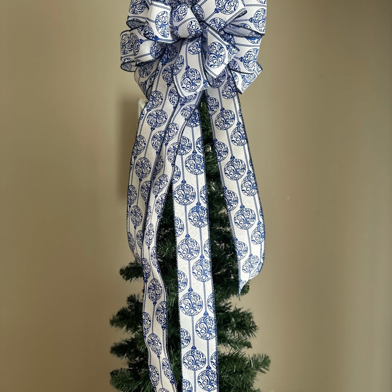 Chinoiserie Ornament Themed Tree Topper for Winter