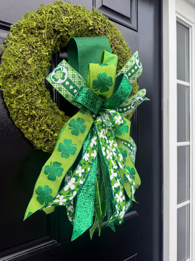 St Patricks Day Bow for Wreath