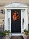 Fall Pumpkin & Pear Wreath w Large Bow, Autumn Decor