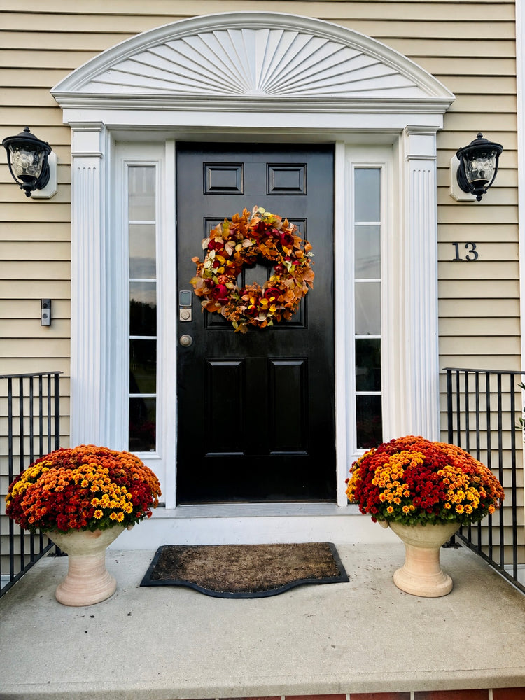 Fruit and Autumn Foliage Wreath for Fall