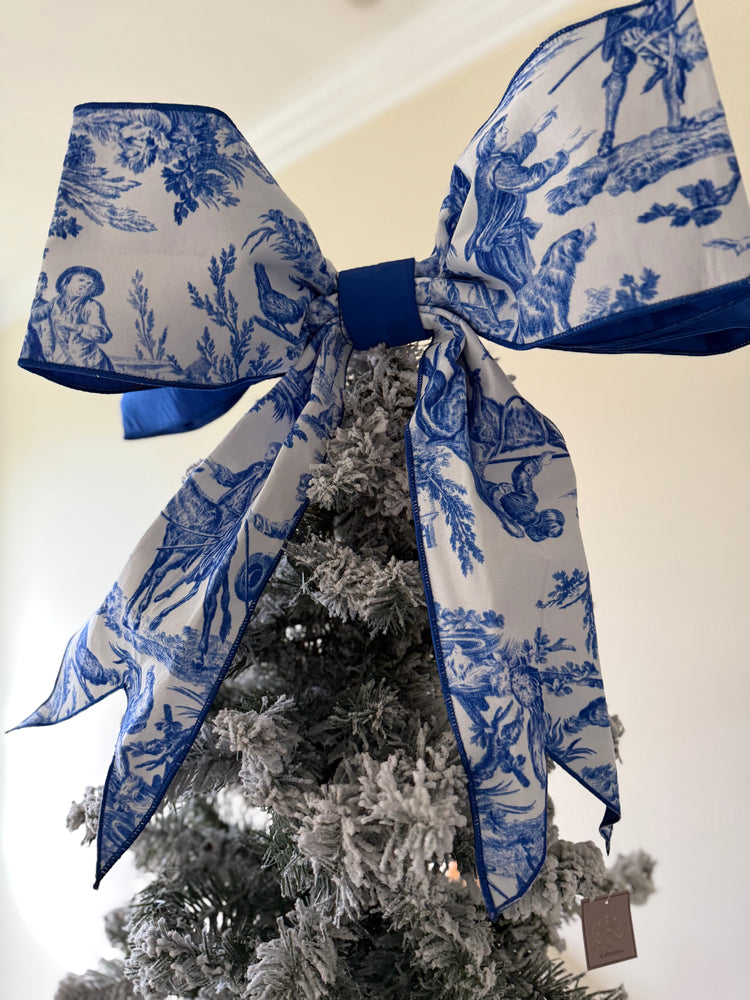 XL Chinoiserie Christmas Tree Topper Bow by D Stevens
