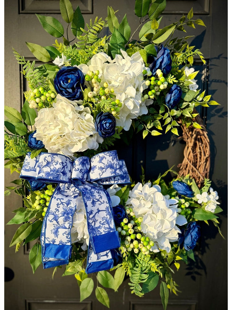 Chinoiserie Wreath for Year Round, Spring Decor