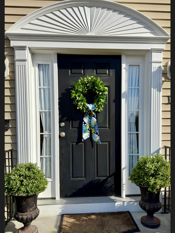Hydrangea Print Wreath Sash *Sash only
