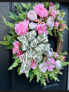 Soft Peony and Hydrangea Wreath for Spring