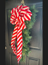 Red and White Striped Christmas Tree Topper