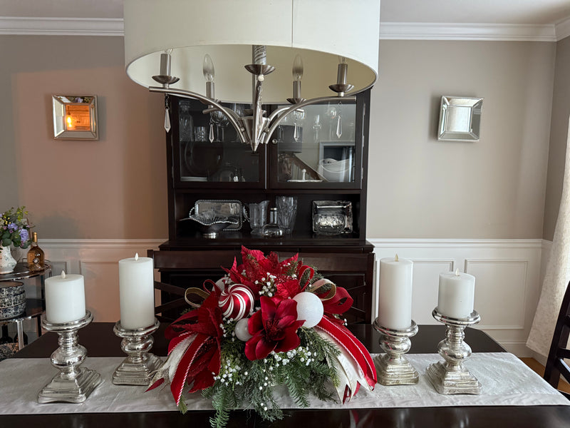 Peppermint Winter Centerpiece, Floral Arrangement