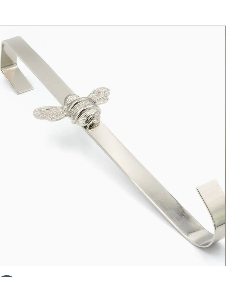 Bee Wreath Hanger in Black, Black and Gold or Nickel Finish