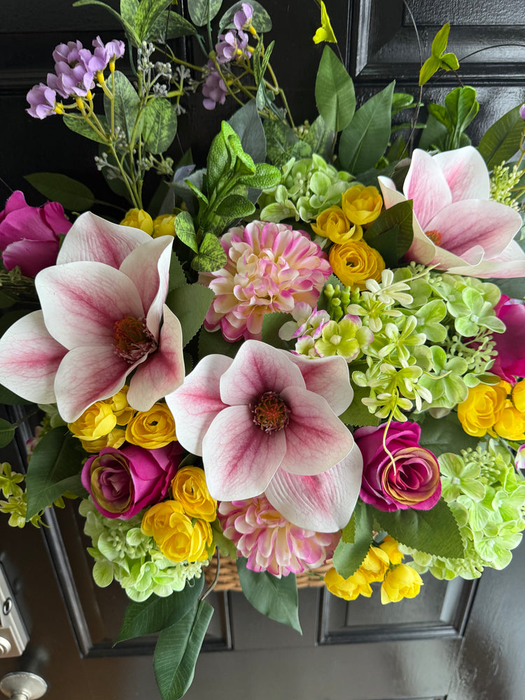 Hanging Floral Basket for Spring and Summer