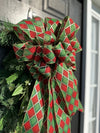 Green and Red Diamond Christmas Tree Topper