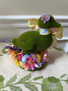 Moss Duckling with Colored Eggs for Easter