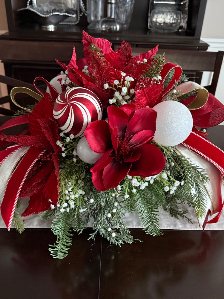 Peppermint Winter Centerpiece, Floral Arrangement
