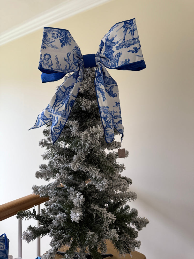 XL Chinoiserie Christmas Tree Topper Bow by D Stevens