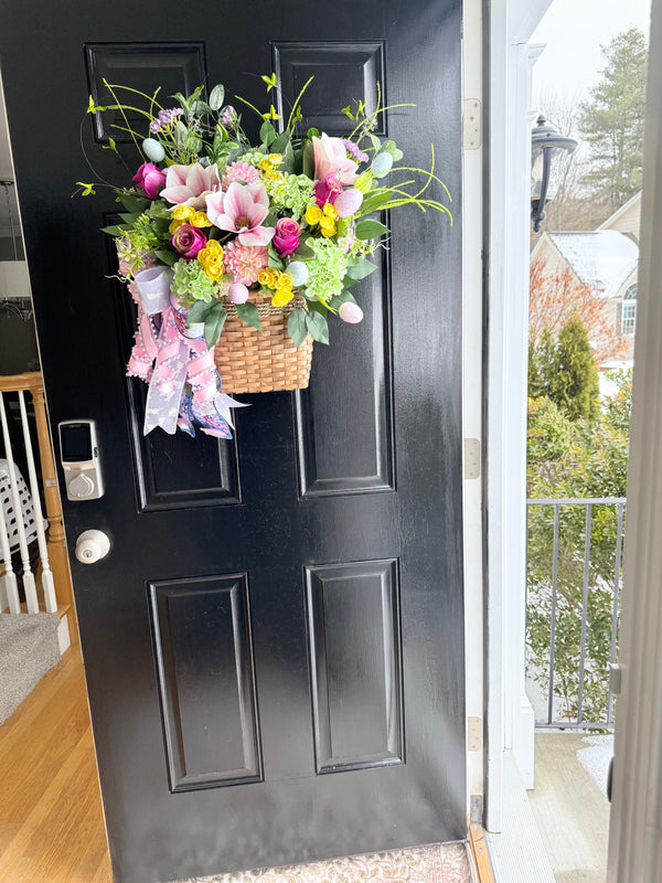 Hanging Floral Basket for Easter that Converts for Spring and Summer