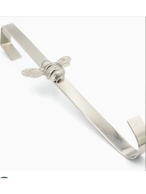 Bee Wreath Hanger in Black, Black and Gold or Nickel Finish