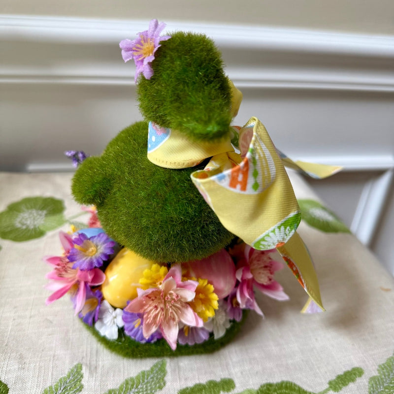 Moss Duckling with Colored Eggs for Easter