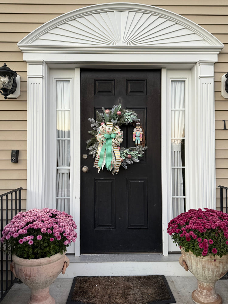 Pastel Nutcracker Christmas Wreath for Winter