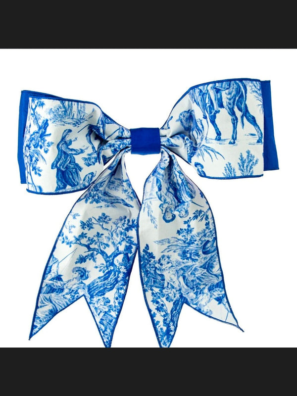 Chinoiserie Tree Topper Bow for Winter