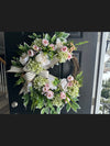 Spring Peony & Hydrangea Wreath in Cream & Soft Pink