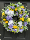 Lush Lemon and Lavender Wreath for Spring