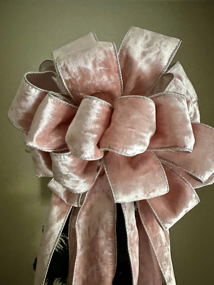 Luxe Magenta Duponi Tree Topper Bow for Winter