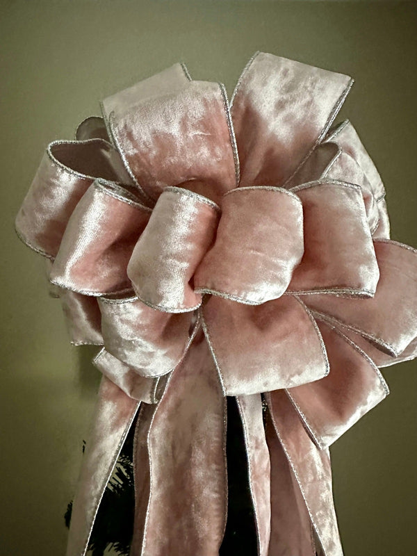 Luxe Magenta Duponi Tree Topper Bow for Winter