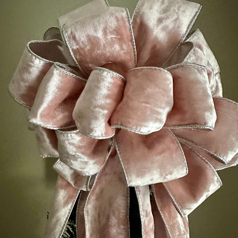 Luxe Magenta Duponi Tree Topper Bow for Winter