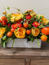 Citrus & Ranunculus Floral Arrangement for Summer
