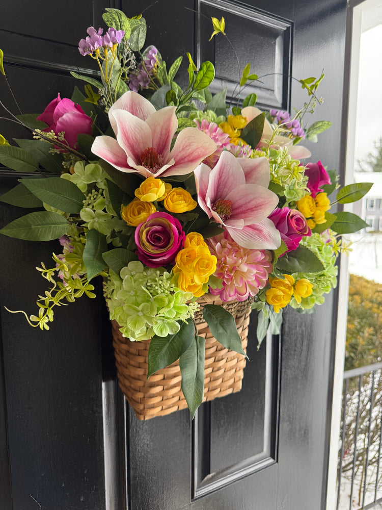 Hanging Floral Basket for Spring and Summer