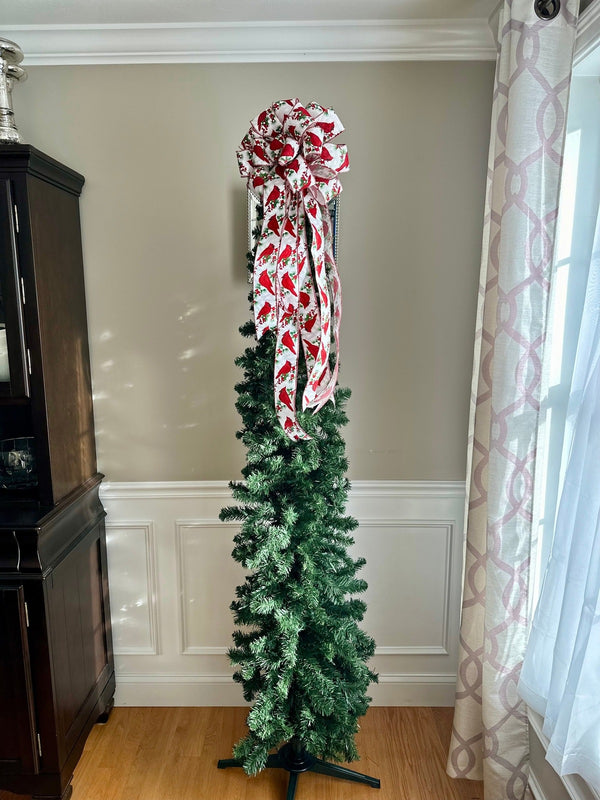 Cardinals Themed Tree Topper for Winter