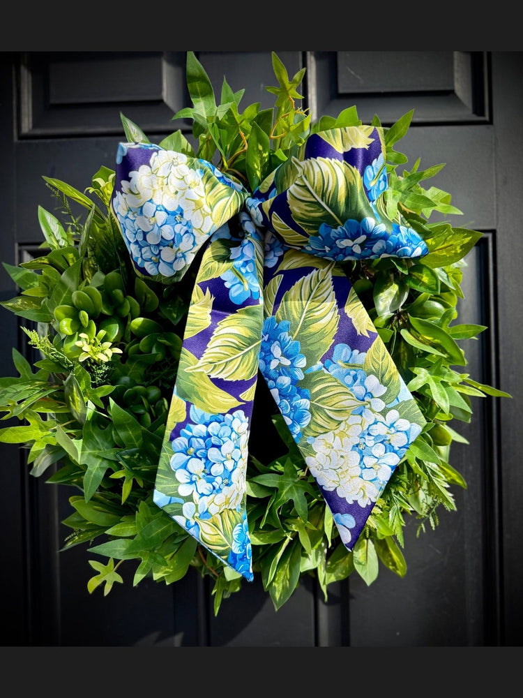 Hydrangea Print Wreath Sash *Sash only