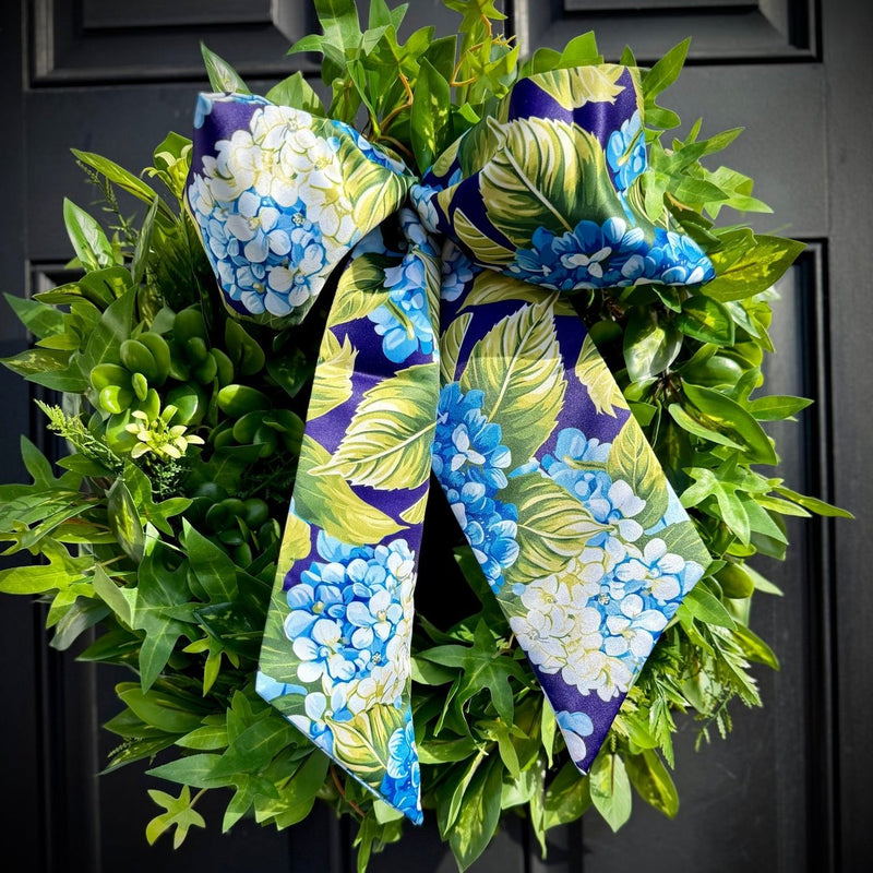 Hydrangea Print Wreath Sash *Sash only
