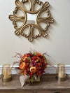 Charming Fall Floral Basket Arrangement w Peonies and Hydrangeas
