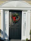 Traditional Winter Wreath w Holly Bow