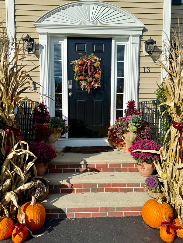 Gilded Pear Wreath for Winter and Autumn