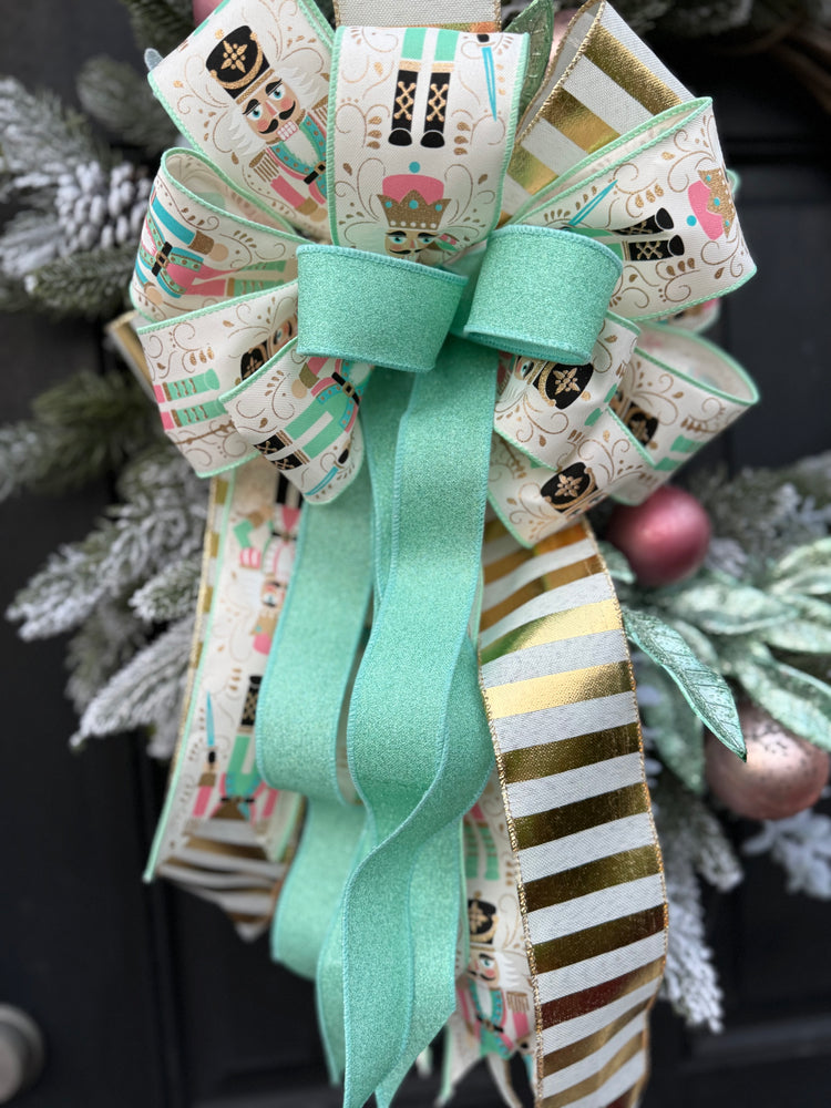 Pastel Nutcracker Christmas Wreath for Winter