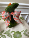 Moss Bunny for Easter w Carrot Bow