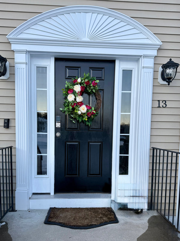 Spring Pink Peony Wreath for Spring & Summer