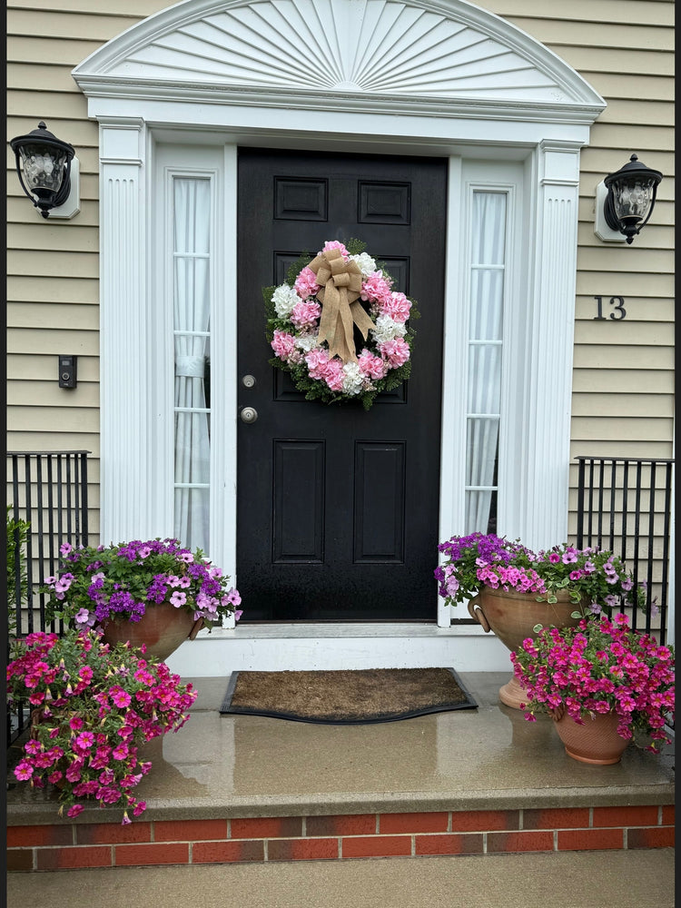 Cottagecore Hydrangea Wreath for Spring and Summer
