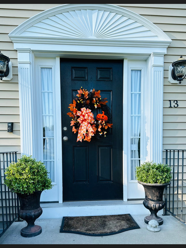 Cute Candy Co and Jack-O-Lantern Wreath for Halloween